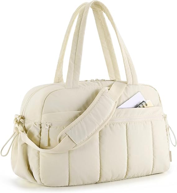 Image of Gym Bag for Women, Duffle Bag for Travel with Wet Pocket, Lightweight Carry on Weekender Duffel, Water Resistant