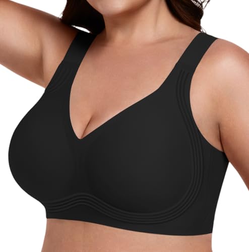 Image of HBselect Jelly Bras for Women No Underwire Plus Size Wireless Seamless Bras