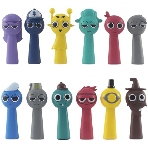 スプランキー フィギュア 12点セット おもちゃ PVC製 装飾 置物 誕生日 プレゼント コレクション 非公式 (C)