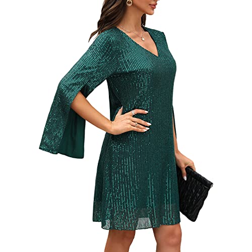 Image of COOAN Wedding Guest Cocktail & Formal Dresses for Women - Lace Sequin Dress