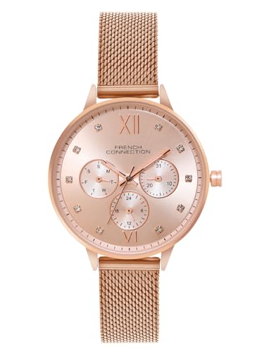 French Connection Analog Rose Gold Dial Womens Watch-FCN068RGM (B0D78NDHZR) Amazon Price History, Amazon Price Tracker