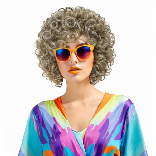 Adequate Womens Short Curly Blonde Wigs Perfect for Daily Wear Parties Halloween Costumes And Cosplay (Blonde)