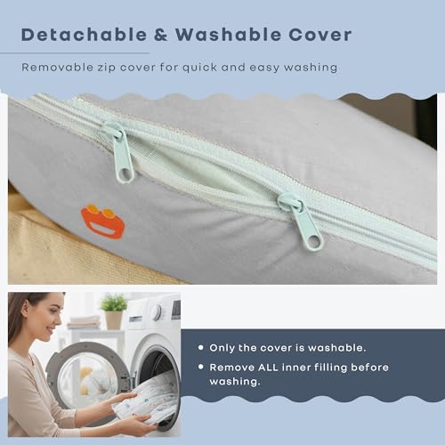 Image of R for Rabbit Snuggy Cuddles Baby Sleeping Bag, 100% Cotton Multifunctional Soft Breathable Travel Friendly Bedding Set (Roadster Grey)