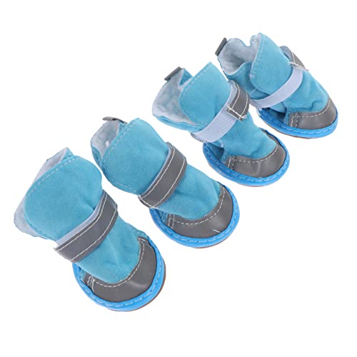 Garneck 4Piezas Botas De Antideslizantes para Perros para Patas De Mascotas Nieve Reflectante