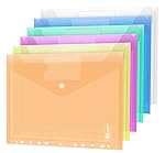 Agoer – Agoer 24 PCS Klettverschluss Dokumententasche A4, 6 Farben S