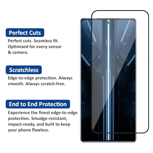 Image of AIBEX Military-Grade Tempered Glass Screen Protector Compatible for Infinix GT 20 Pro 5G with Edge-to-Edge Coverage Scratch Resistant | Case Friendly and Easy Installation Kit