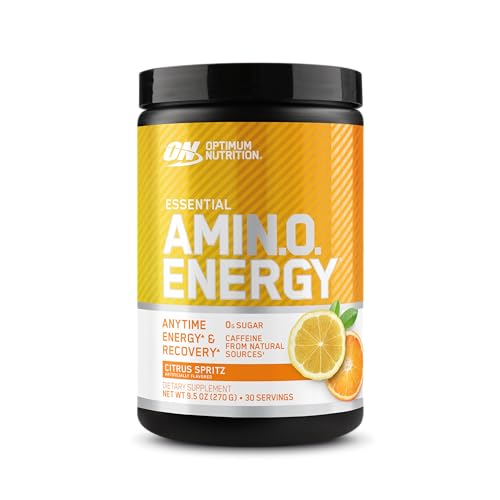 Image of Optimum Nutrition Amino Energy - Pre Workout with Green Tea, BCAA, Amino Acids, Keto Friendly, Green Coffee Extract, Energy Powder - Citrus Spritz, 9.5 Ounce, 30 Servings (Packaging May Vary)