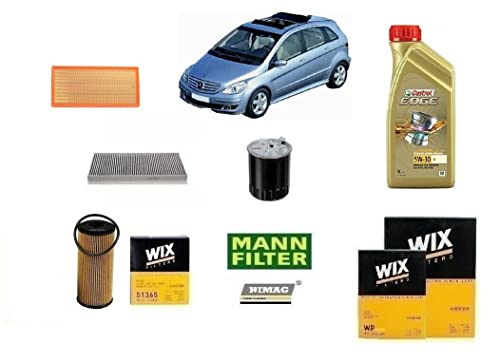 Kit Tagliando Classe A W169 B W245 160 180 200 CDI + 5 Litri Castrol