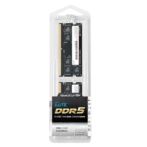Image of TEAMGROUP Elite SODIMM DDR5 16GB (2x8GB) 5600Mhz (PC5-44800) CL46 Non-ECC Unbuffered 1.1V 262 Pin Laptop Memory Module Ram - TED516G5600C46ADC-S016
