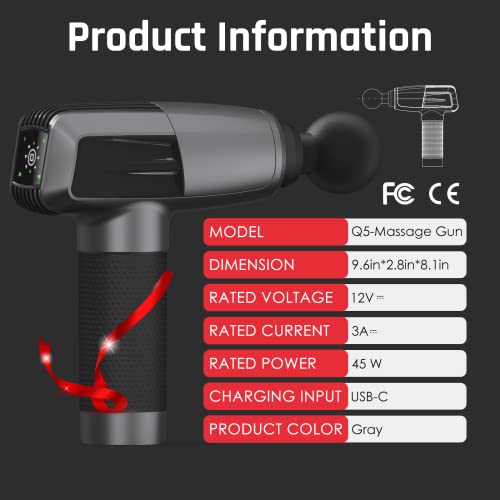 Wutsar 2023 New Massage Gun Deep Tissue - Portable Handheld Muscle Massager For Pain Relief,Super Quiet Electric Percussion Massager,Gifts For Women,Prime 2023 #TOP2