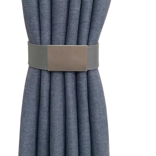 Alzapaños magnéticos para cortinas de piel sintética gris K OUdini pack de 2 2