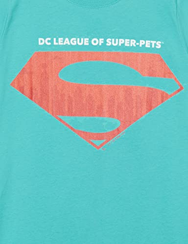 Image of DC League of Super-Pets Girl's City Symbol T-Shirt, Tahi Blue, Medium