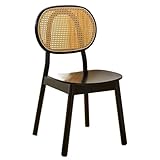 【Finition bois lisse】Fabriquée en bois d'hévéa durable avec une surface finement poncée, cette chaise de salle à manger est recouverte d'une couche protectrice et inodore qui résiste aux taches et met en valeur le grain naturel du bois
