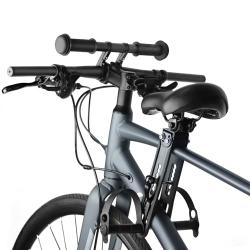 saurka Child Bike Seat Front Mount and Child Handlebar for Mountain Bike Parent-Child Riding, Kid Bike Seat&Kid Handlebar Compatible with All Adult MTB Bike for Family Outdoor Activities