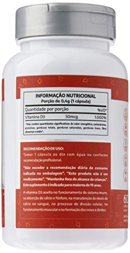 Vitamina D3 Colecalciferol 2000 Ui - 60 Caps Lauton
