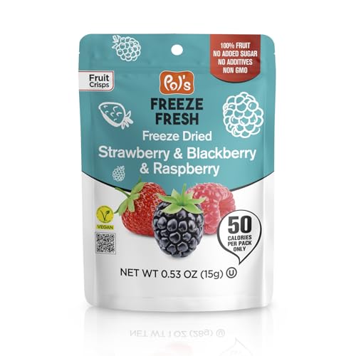 Pol'S Freeze Fresh Pol’S Freeze Fresh - 6 Pack Freeze Dried Apple - 4 Pack Sliced Strawberry & Banana - 2 Pack Strawberry & Blackberry & Raspberry - 0.53 Oz Each Freeze-Dried True Mixed Fruits Non-Gmo, Kosher thumb #3