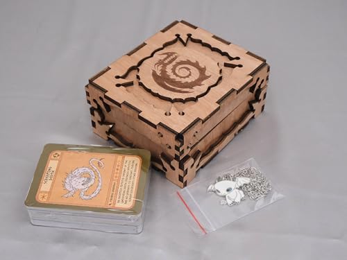 Dragon Playing Cards with Wooden Box. Instruction Paper Included. Dragon Card Deck. Learn to Train Your Own Dragon!