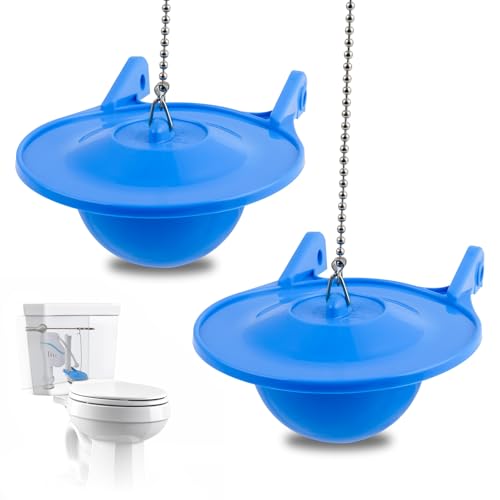 Hibbent 2 pcs Toilet Flapper Replacement, Compatible with Gerber 99-788 and Lowes AquaSouce Original 3" Flapper Replacement for 1.28 GPF Toilets (98923, 312795, 352027, 395280, 12293)-Water 