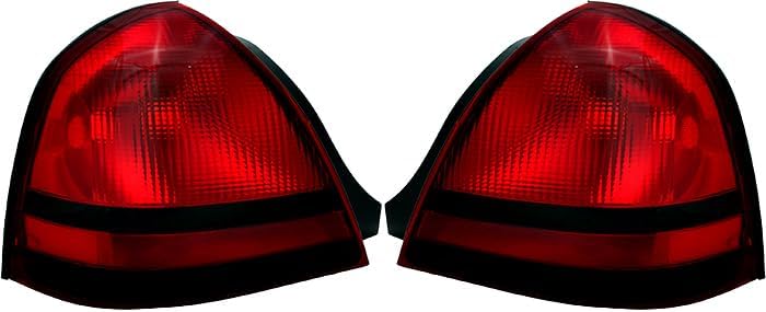 Compatible with Mercury Grand Marquis Tail Lights Lamps Set 2003 2004 2005 2006 2007 2008 2009 2010 2011 Driver and Passenger Side