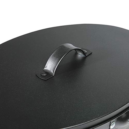 Foto von Kamino-Flam Ascheeimer mit Deckel - Kohleeimer 15 Liter aus Stahlblech im Schwarz - Kamineimer mit Deckel - Ascher Allzweckeimer für den Innen- und Außenbereich