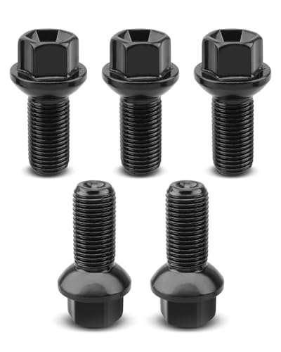 Image of ANODZU 5PCS M14 x 1.5 Wheel Lug Bolts Nuts Fit for Mercedes Benz 2003-2018 A B C E Class CLA CLS CLK GLA GLK ML350 GL350 GL450 R300L R350L SLC SLK SL, Replace 0009908307