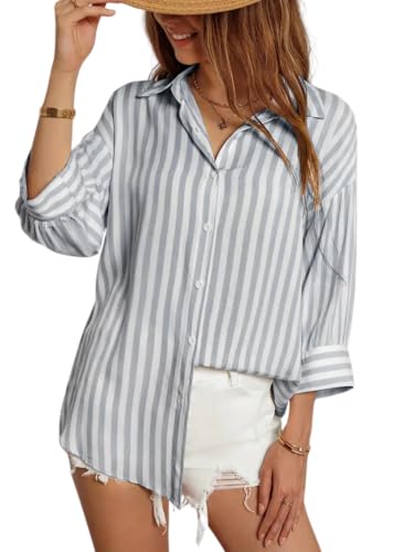 Image of IndoPrimo Striped Western Shirt for Women | Oversized Stylish Shirt Tops for Women