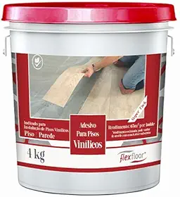 Cola Adesivo Para Piso Vinílico Super Tack Flexfloor 4kg Indicado para Revestimentos Vinílicos Heterogêneos em Régua Placa Manta