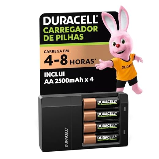 Carregador de Pilhas com 4 pilhas AA, Duracell