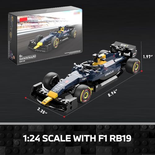 Image of 1 /24 Officially Licensed Building Bricks for Oracle RedBull F1 Race Car - 333PCs Collectible Free Wheel Model Building Kit - Ideal Gifts for Play & Display for Kids, Teens & Adults Ages 6+