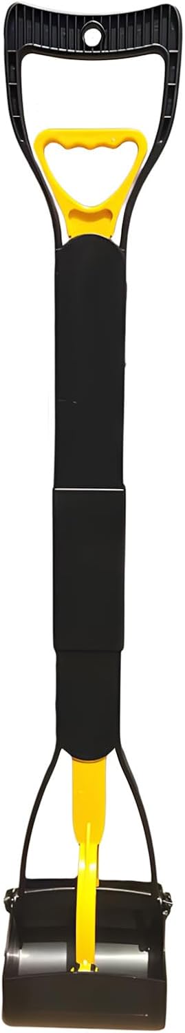 ordinarYone 32 Inch Extended Handle Pet Waste Scooper With Ergonomic Design For Easy Hand Use And Foldable Storage