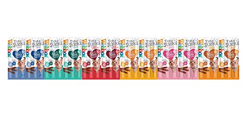 Webbox *New Cats Delight Tasty Sticks Chews Treats Variety Pack 12 x 6 (72 Sticks)