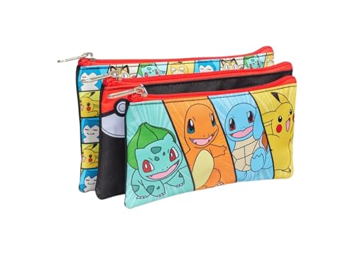 Pokemon Pencil Case Split Multi-Character 3-in-1 Stationery Pouches