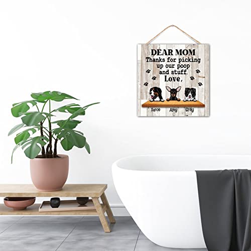 Placa de pared personalizada con foto de perro de madera de palé CustonCares 8