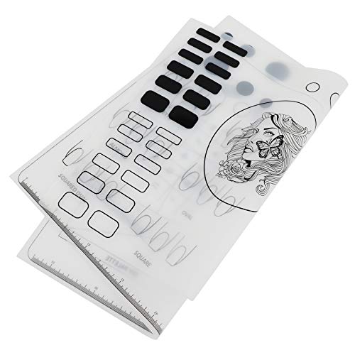 Segbeauty Tapetes de treinamento de unhas de acrílico, 2 peças de tapetes de estampagem flexíveis de