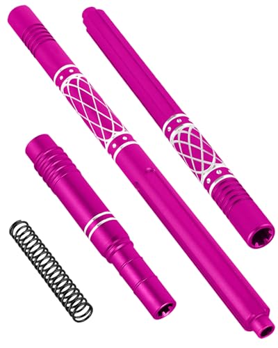 RcarmubWow RC Aluminium Center Driveshafts Axles Upgrades Part for 1/10 Kraton 4x4 4S V2,Outcast 4x4 4S V2,Alloy Center Slider Drive Shafts CVD Hop-up,Pink
