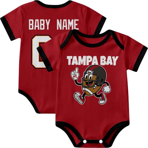 Image of KREDE Baby Clothes Custom Short Sleeves for Baby Boy Gifts | Custom Bodysuit with Number Name Gifts for Baby