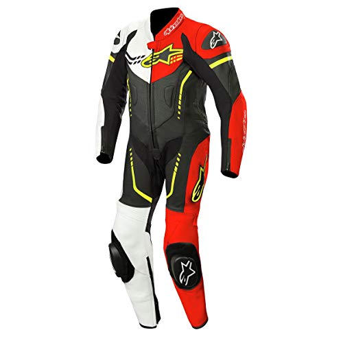 Alpinestars Youth Gp Plus Cup Leather One-Piece Suit (150) (Black/White/Red Fluo/Yellow Fluo) #TOP4