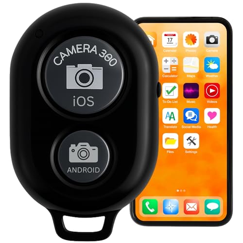 TronicXL Kameraselbstauslöser für iPhone und Android Smartphones Drahtlose Fernbedienung für Fotos und Videos Bluetooth Shutter Selbstauslöser