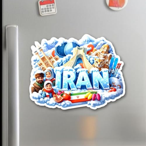 Image of Iran Fridge Magnet | 3D Travel Souvenir Refrigerator Magnet- Printed Stylish Magnet for Fridge Decoration | Collectible Tourist Gift for Home & Kitchen Decor (Iran)