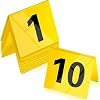 10 Pcs Evidence Markers Detective Scene Markers Decorations Number ID Tents for Clue Game Murder Theme Halloween Party Supplies, Yellow