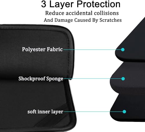 Image of Laptop Sleeve 15 inch, Shockproof Protective Computer Bag with Front Pocket | Laptop Sleeve with Front Pocket, Durable Briefcase Handbags Computer Bag for 15.6 inch HP, Dell, Acer, Asus, Notebook