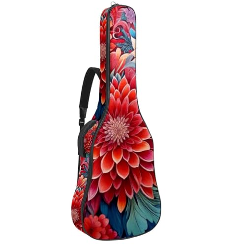 Housse pour guitare acoustique et classique rouge vif | Idéal pour vos cours de musique et répétitions