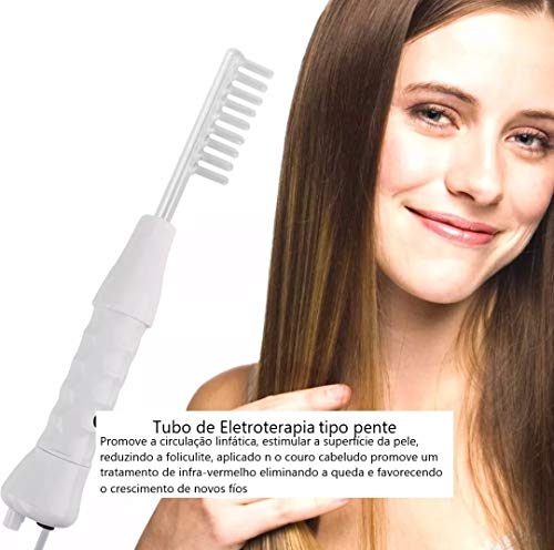 Aparelho de alta frequência portátil com 4 eletrodos para eliminação de rugas, acnes, manchas e endu