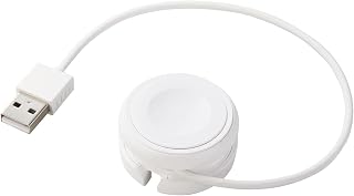 Elecom 宜丽客 AppleWatch 充电线 绕线式 约23厘米 [兼容Ultra/SE2/SE/7/6/5/4/3/2/1 + AirPods Pro 第2代 ] 白色 MPA-AWMWH