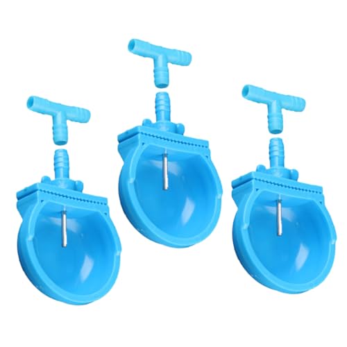 Totority 3個 ウサギの水飲みボウル ペット 濡れた 大きい 蛇口付きウォーターサーバー 便利なウサギの餌箱 ウサギの飼育用水入れ フィーダー 自動ウサギ給餌器 Blue プラスチック