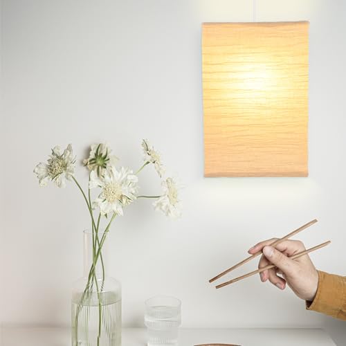 Lámpara de pared de papel estilo nórdico de alta calidad estética con luz cálida beige claro 6