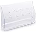 Clear Acrylic Countertop Literature Holder with Adjustable Pegs for Brochures or Magazines - Wall Mounting Optional - 23"w x 4 3/4"d x 13 3/4"h