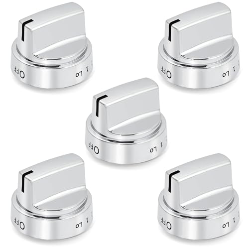 Allstare WB03X24818 222D5786P010 Stove knobs Replacement Parts for GE Stove Parts Adora Knobs KIP 5G92 GE Gas Range Burner Cooktop Control Knobs Plastic General Electric Oven knobs 5 Pcs
