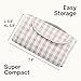 ESLA Cute Gingham Picnic Blanket, Waterproof Foldable, in Large 80x60in and Extra Large 80x80in, Portable Compact Beach Blanket, Oversized XL Outdoor Mat, Tan Gingham