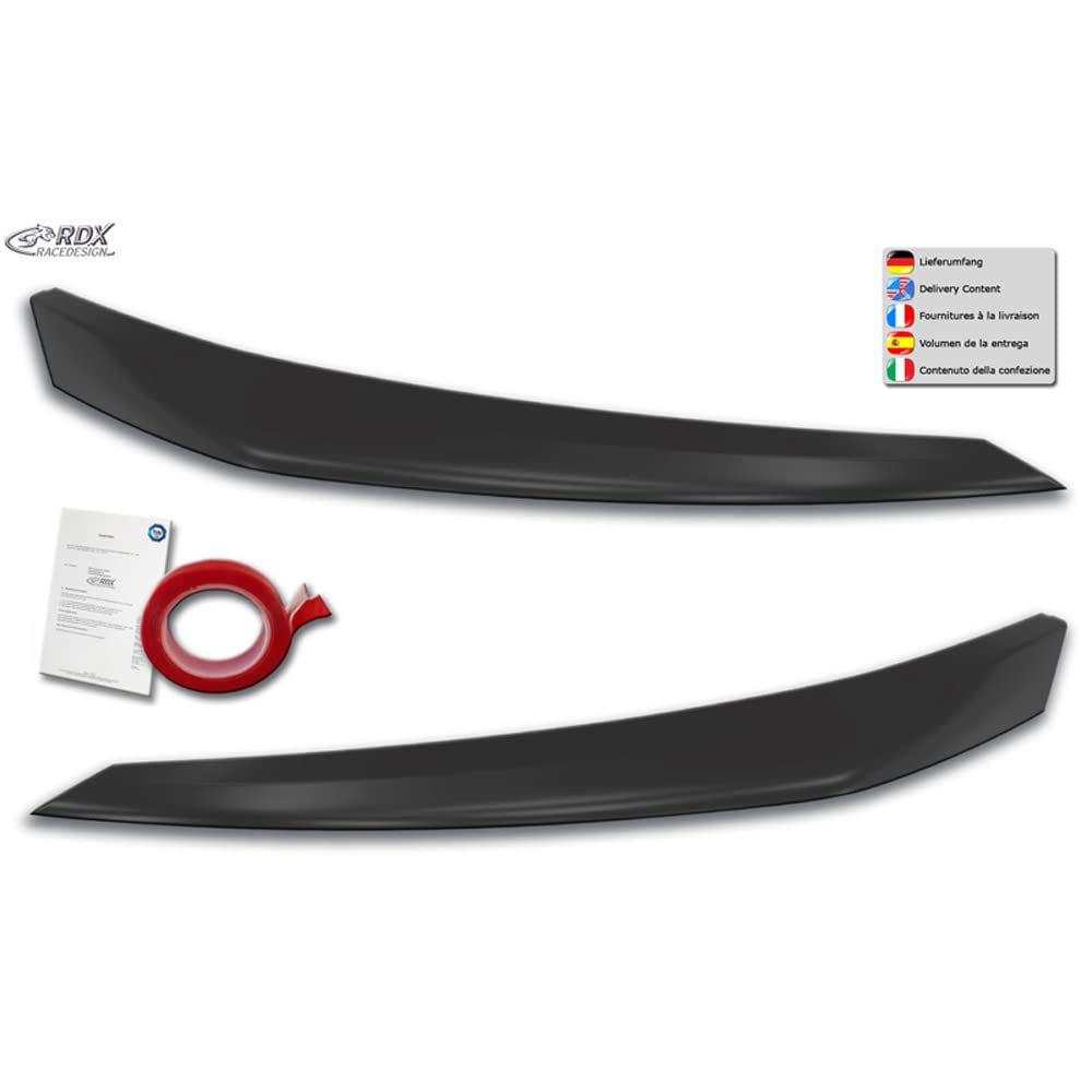 RDX Racedesign Palpebre fari compatibile con Peugeot 208 II & 2008 II 2019- (ABS)